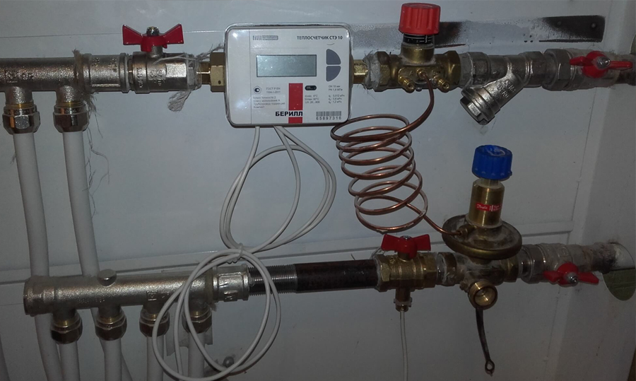 Установка и монтаж теплосчетчиков на отопление в нижнем
